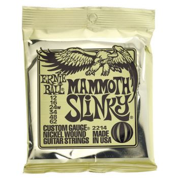 Stygos elektrinei gitarai Ernie Ball Mammoth Slinky Nickel Wound 12-62 2214