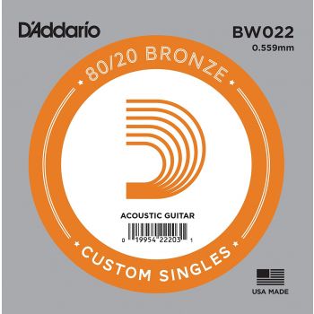 D'Addario Single 80/20 Bronze .022 BW022