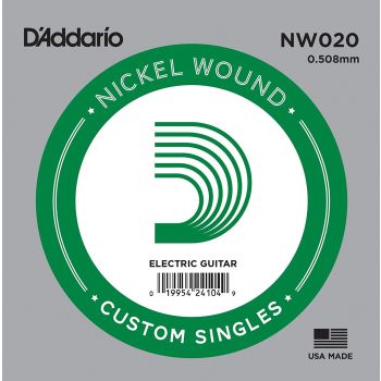 D'Addario Single Nickel Wound .020 NW020