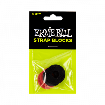 Ernie Ball Strap Blocks RED AND BLACK 4 pak 4603