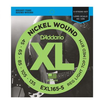 D'Addario Nickel Wound .045-.135 EXL165-5