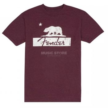 Marškinėliai Fender Burgundy Bear Unisex, XL