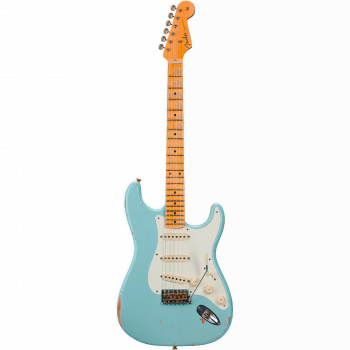 Elektrinė gitara Fender Custom Shop 1957 Stratocaster Relic Faded Aged Daphne Blue