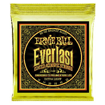 Stygos ernie Ball Everlast Extra Light Coated 80/20 Bronze 10-50