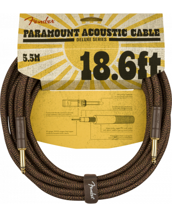 Laidas gitarai Fender Paramount 18.6' Acoustic Instrument Cable, Brown