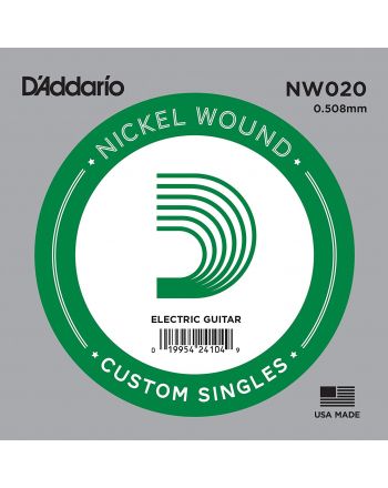 D'Addario Single Nickel Wound .020 NW020