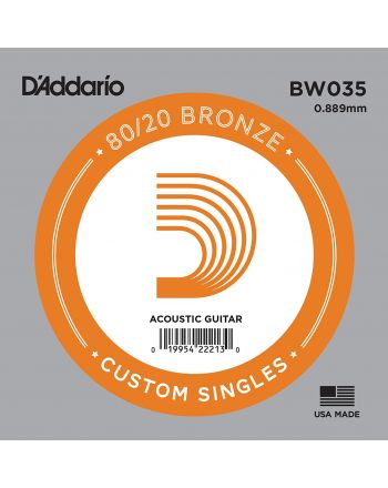 D'Addario Single 80/20 Bronze .035 BW035