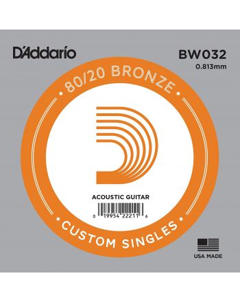 D'Addario Single 80/20 Bronze .032 BW032