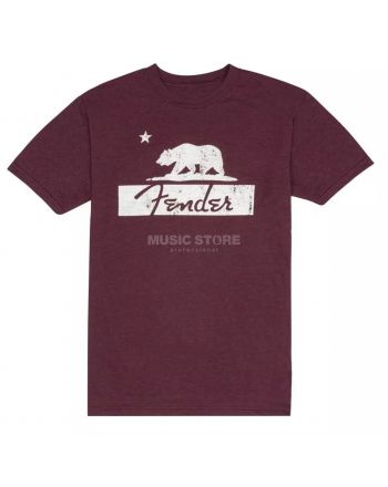 Marškinėliai Fender Burgundy Bear Unisex, XL