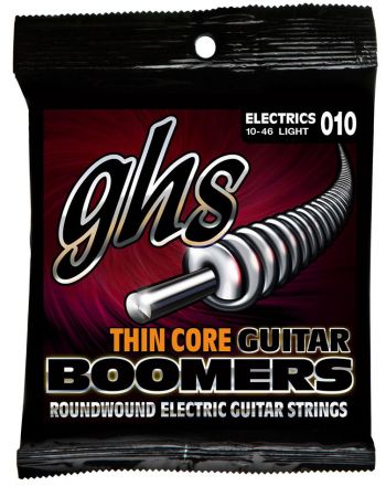 Stygos elektrinei gitarai GHS Thin Core Boomers 10-46 TC-GBL